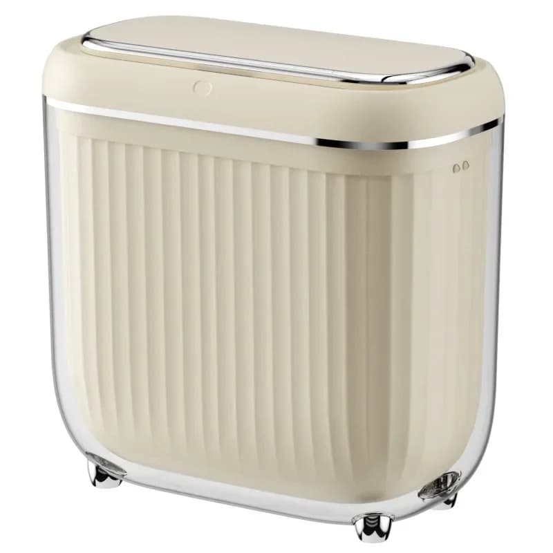 Bidone della spazzatura da bagno con sensore automatico da 14 litri Bidone della spazzatura intelligente impermeabile per WC Cestino della spazzatura con design a doppia canna da cucina rsi