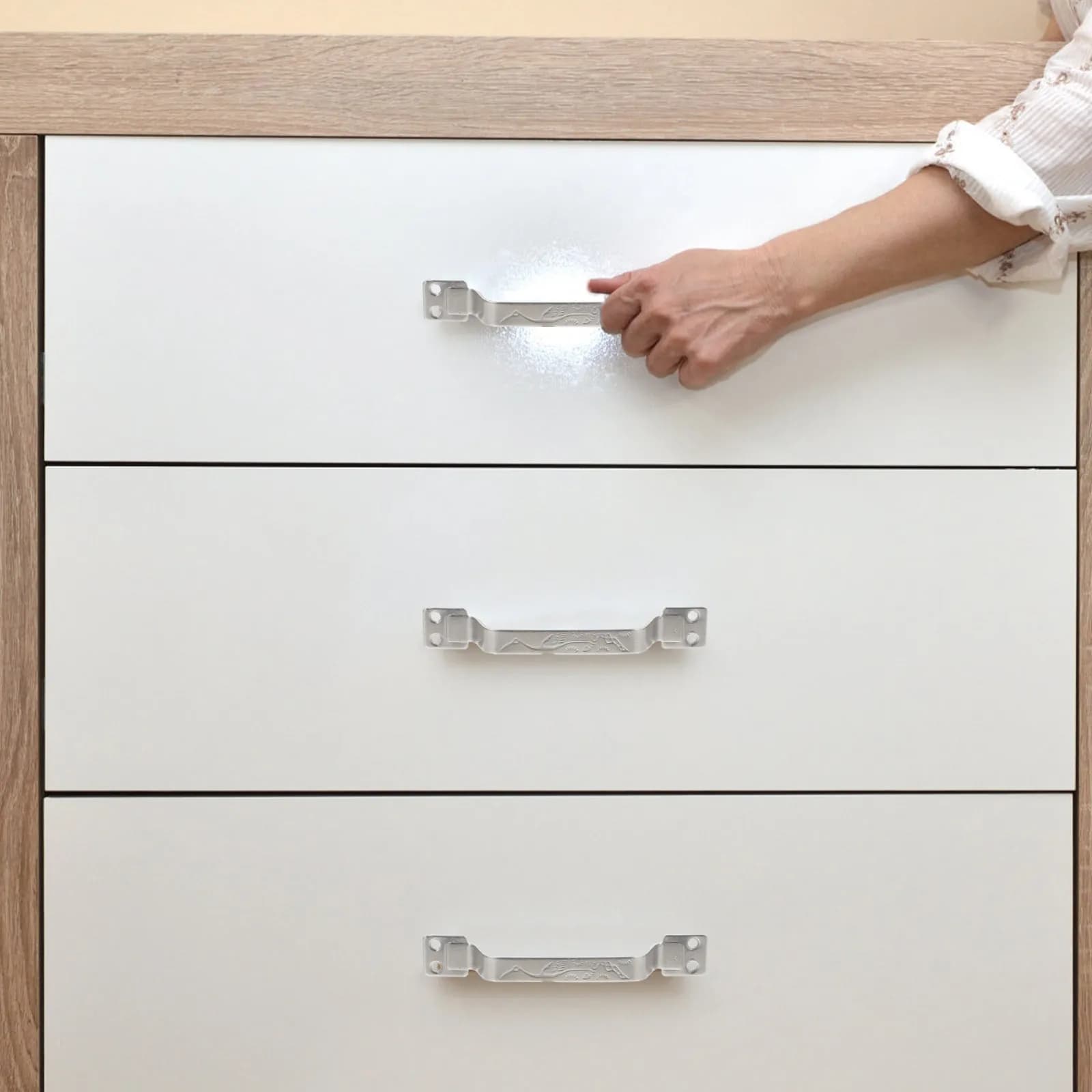 Set di 3 Maniglie per Tagliere in Acciaio Inox, Spesse e Robuste, Maniglie per Cassetti e Porte di Armadi, Multiuso per Mobili da Cucina