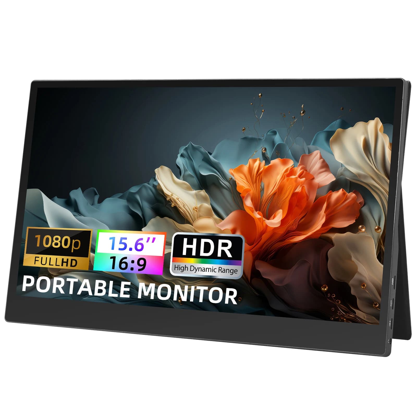 Monitor da Gioco Portatile Ultra-sottile da 15,6 Pollici con Schermo Touch e Supporto per Laptop