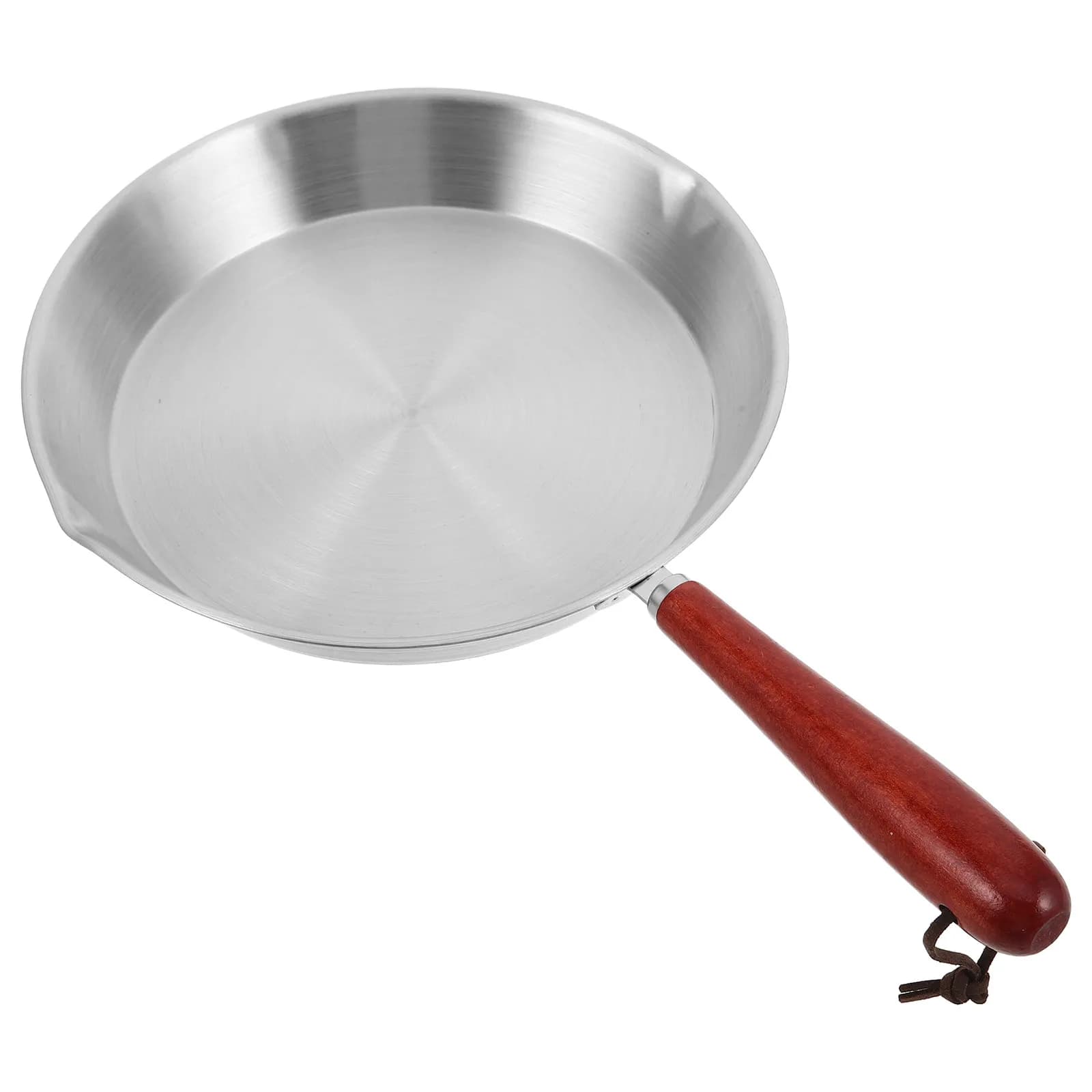 Padella Antiaderente in Acciaio Inox con Fondo Piatto per Pancake, Omelette, Colazione, Griglia a Induzione
