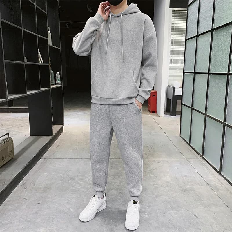 2025 Tuta da uomo nuova Felpa con cappuccio e pantaloni da jogging Set da 2 pezzi Abbigliamento sportivo casual Felpa con cappuccio con cerniera Abbigliamento sportivo Tuta da esterno