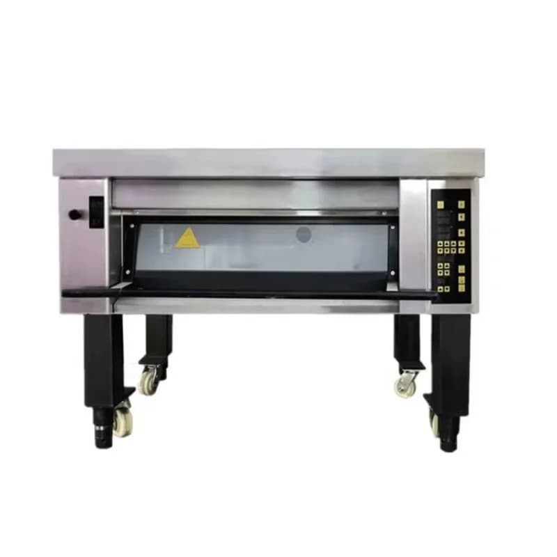 Attrezzatura per la cottura a griglia singola 1 strato 2 vassoi forno elettrico per pizza commerciale pane torta pietra