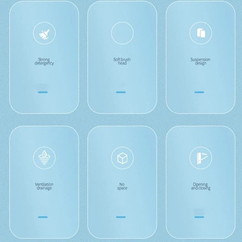 Scappatolo da toilette in silicone Monte parete antistrip manico per pulizia del bagno accessorio