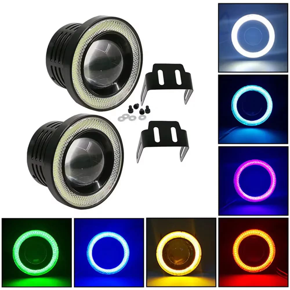 3 inch Auto Angel Eyes Fendinebbia DRL Led 12V Fari Halo Angel Eyes Rings Fari Daylight Indicators