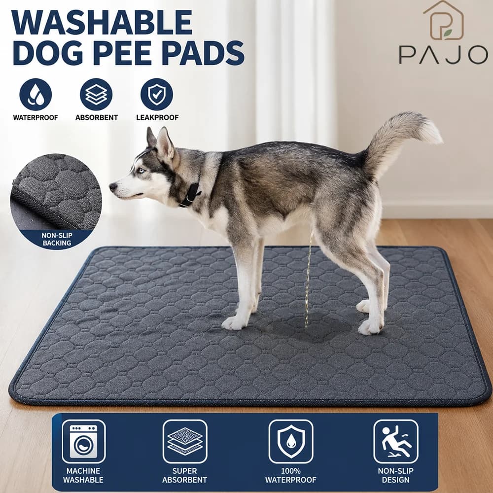 Reusable Washable Dog Pee Pad Waterproof Puppy Training Pad Non Slip Pet Urine Mat Absorbent Leakproof for Sofa Car Seat Floor