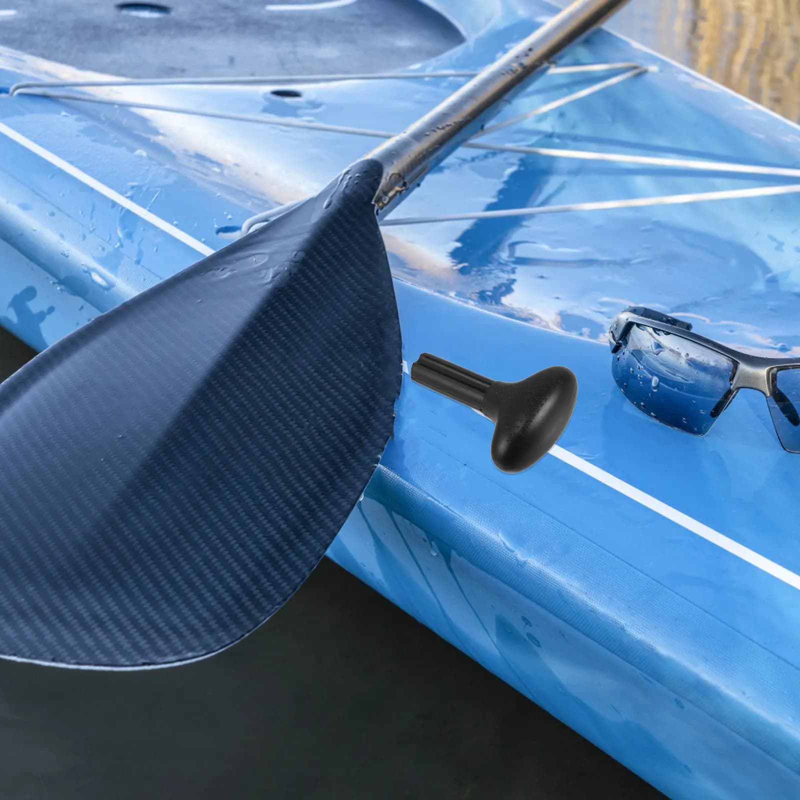 Manico di Ricambio Leggero in Plastica per Pagaia, Asta Dritta con Impugnatura Antiscivolo per Surf, Kayak, Canottaggio, Regolabile ed Ergonomico