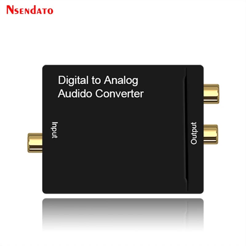 Convertitore Audio Digitale-Analogico, Adattatore Ottico Toslink e Coassiale a RCA R/L, Decoder Audio per TV Box