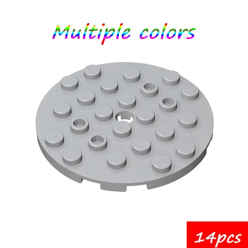 MOC 14PCS 11213 Rotondo 6x6 Con Fori Building Blocks Piastra Bordo Base Mattoni Particelle Puzzle Giocattoli FAI DA TE Per Bambini Regali Di Compleanno