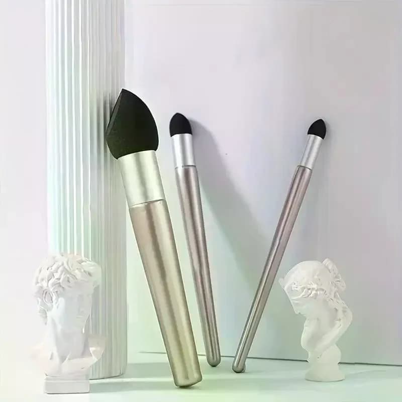 Set of 3 Sponge Brushes Washable for Smoothing and Corrections, Reusable for Artistic Design and Lighting