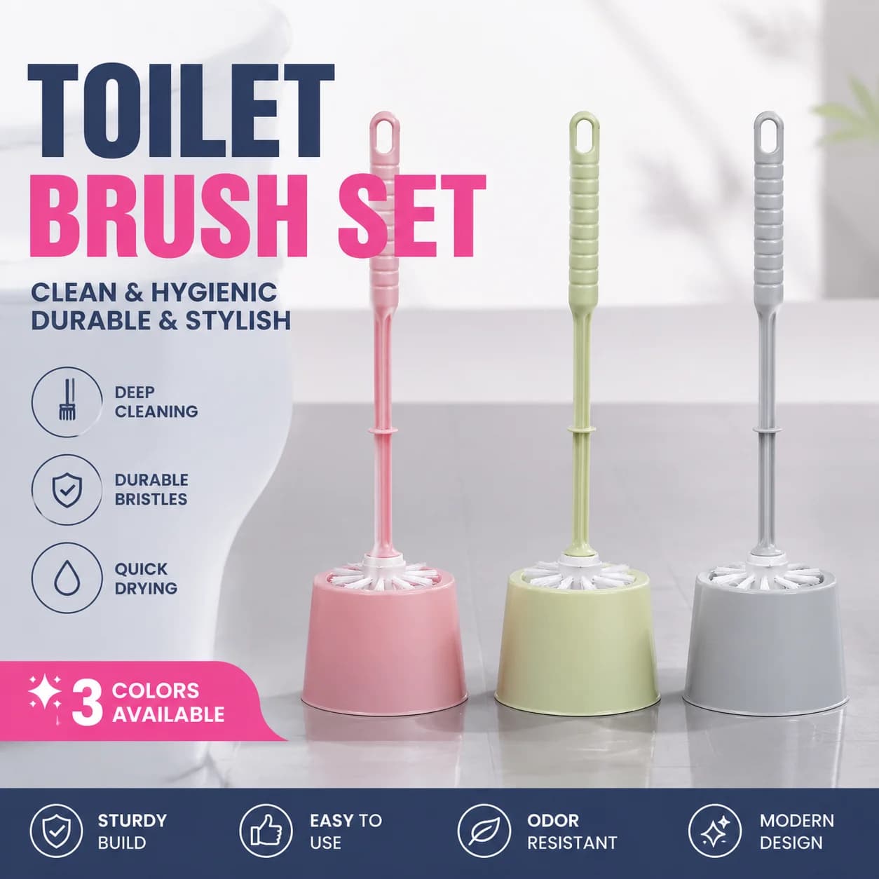 Spazzola per WC, ideale per la vita quotidiana, pulizia in plastica, rimozione delle macchie, pulizia del WC con manico lungo, spazzola per la pulizia del WC
