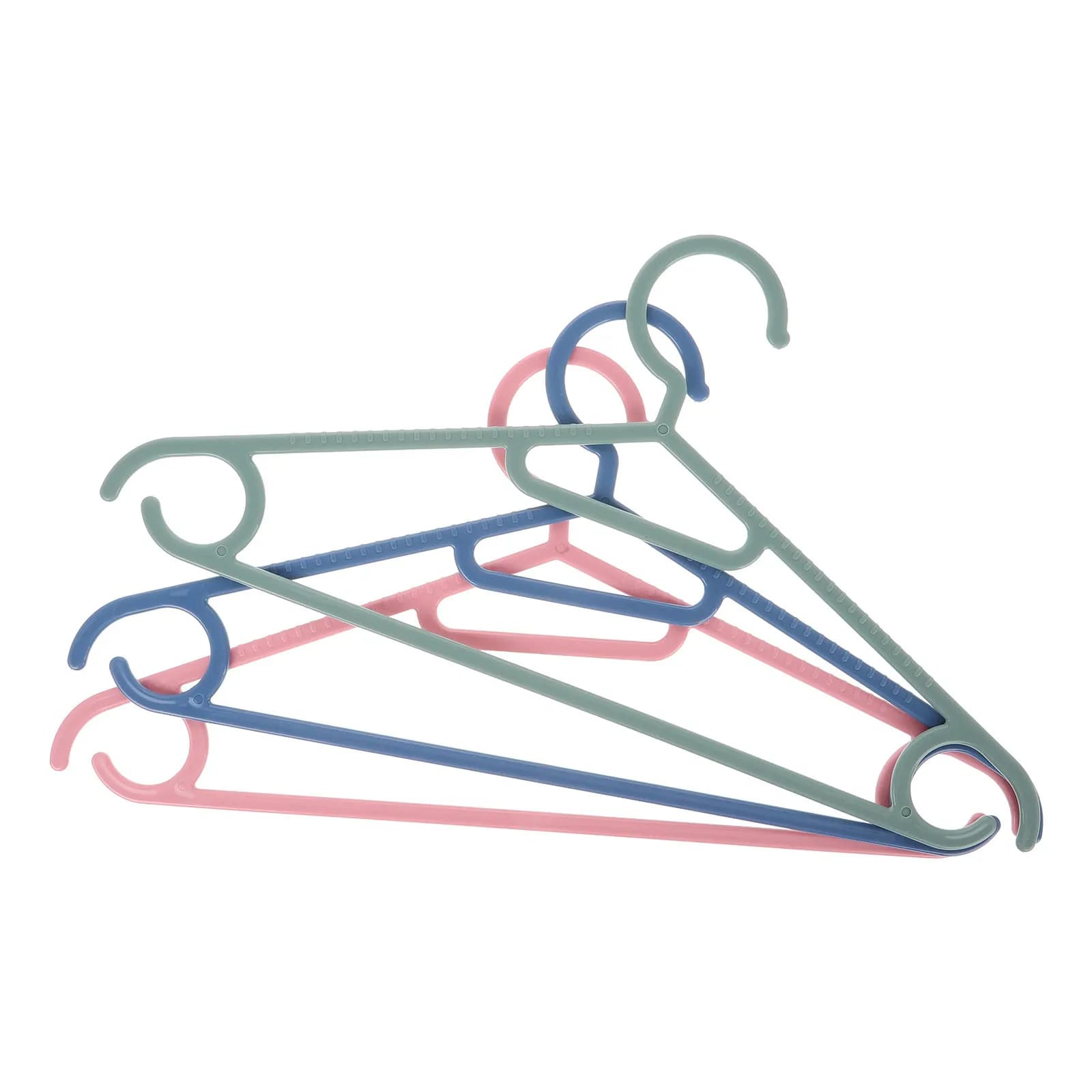 3Pcs Plastic Clothes Hangers Lightweight Adult Plastic Hangers for Balcony Drying Sweaters Shirts Pants Dresses Closet
