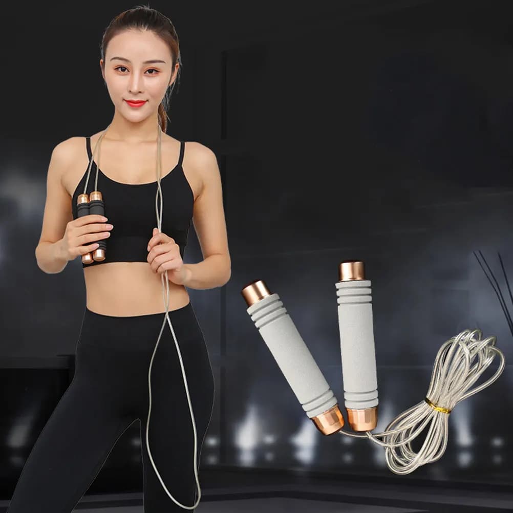 Heavy Duty Adjustable Weighted Jump Rope for All Ages Fitness Workouts Cardio Endurance Leg Training Skipping Rope