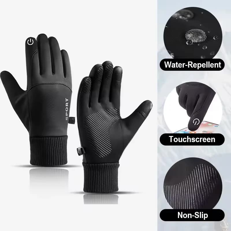 Men's hot winter sports gloves Cycling Touchscreen Ski Guide Women's waterproof non-slip fleece gloves