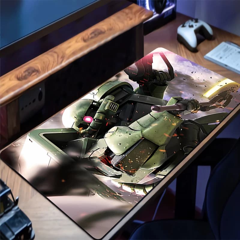 Tappetino per mouse Mechanical Warrior Gundam Zaku II Tappetini da gioco in gomma Tappetino per scrivania per laptop Tappetino per mouse HD Accessori per PC Tappetino per tastiera