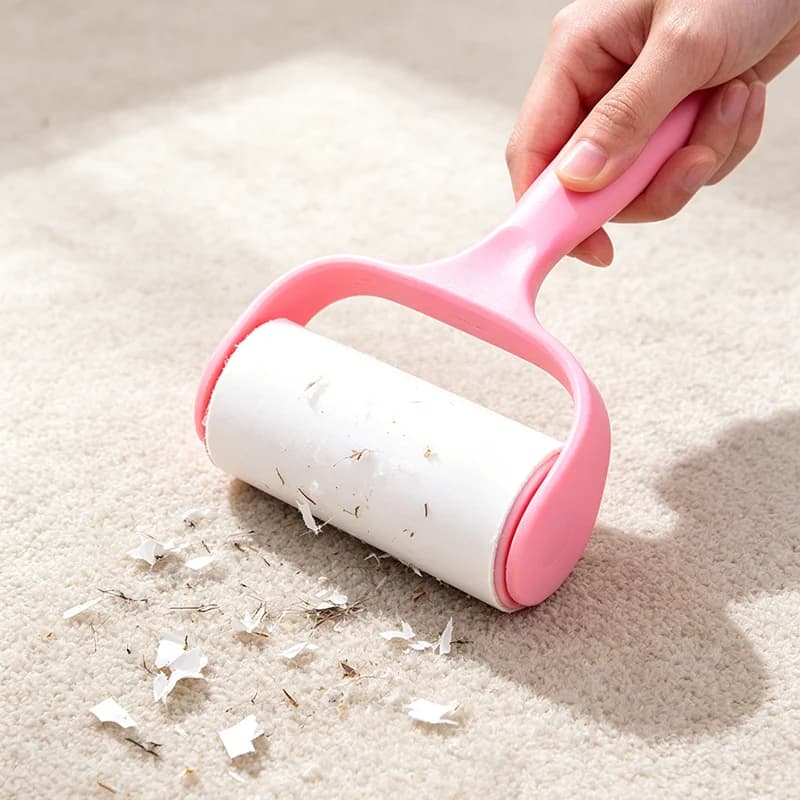 Lint Roller Sticky Pet Hair Remover Roller Brush for Clothes Furniture Portable Lint Cleaner with Disposable Sheets
