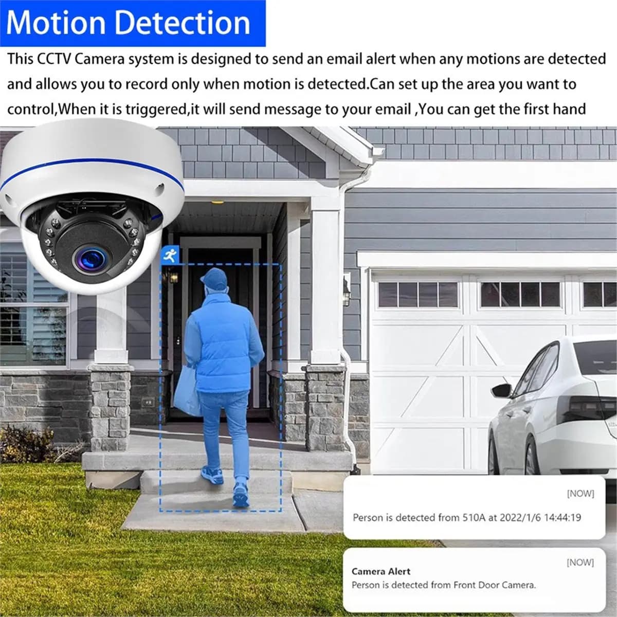 Telecamera IP Dome POE Y69A 6MP Tuya Smart Life in Metallo con Registrazione Audio, Telecamera CCTV Antivandalismo per Sicurezza Domestica con Rilevamento Umano