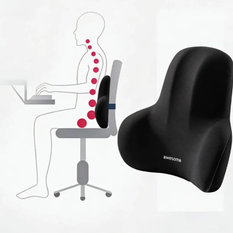 Cuscino Lombare Multifunzionale in Memory Foam per Sollievo dal Dolore, per Auto, Ufficio, Sedia da Gaming, Post-Parto