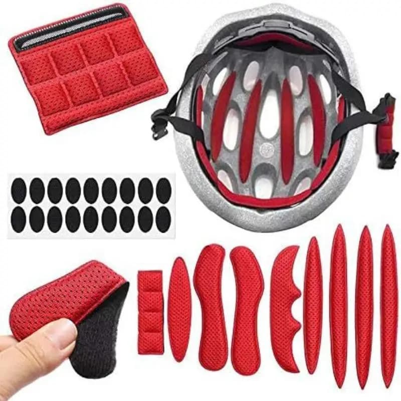 (.) 27pcs/set Helmet Padding Kits Sealed Sponge Replacement Motorcycle Bicycle Cycling Universal Foam Pads Set
