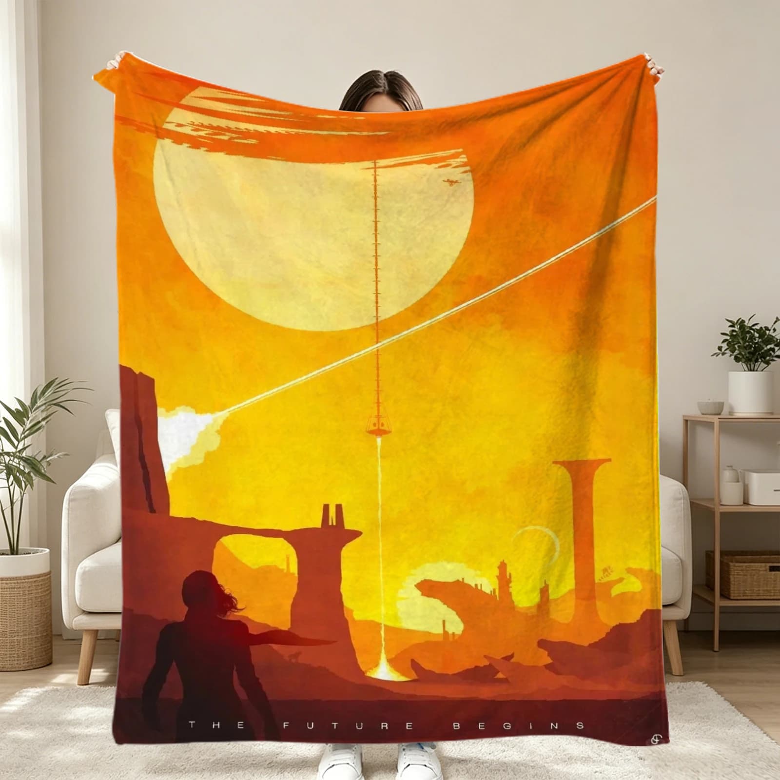 S‑Star T‑Trek 1Pcs Printed Flannel Fleece Blanket, Soft Washable Throw Blanket for Home Living Room Bedroom Office use