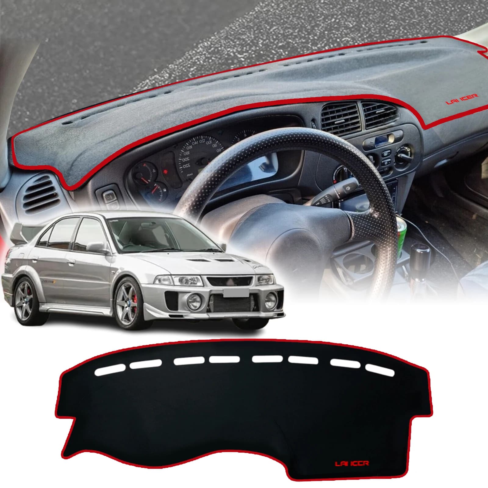 Misura per Mitsubishi Lancer 1996-2000 EVO Evolution Dashmat DashMat Parasole Cruscotto Copertura Pad Tappeto Protettivo Accessori Auto