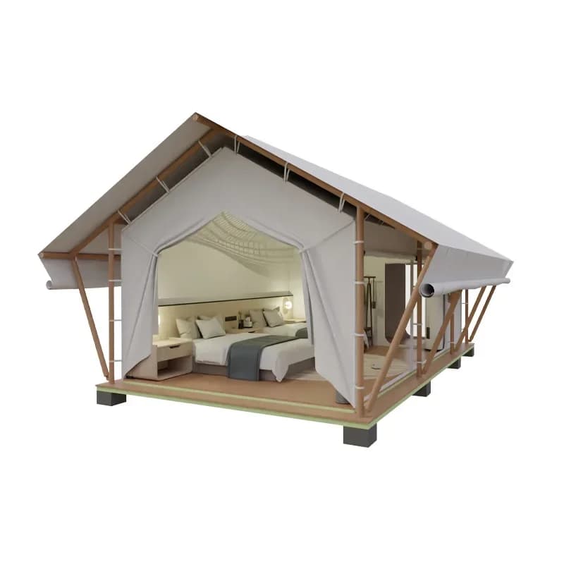 Tenda da Campeggio di Lusso per Hotel all'Aperto con Struttura in Acciaio, Design Personalizzato per Soggiorni in Natura