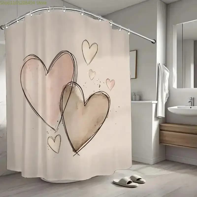 Tenda da doccia per bagno, 1 pz, tema beneficenza, tenda da doccia per festival di beneficenza, include 12 ganci, 180x180 cm, decorazione per la casa