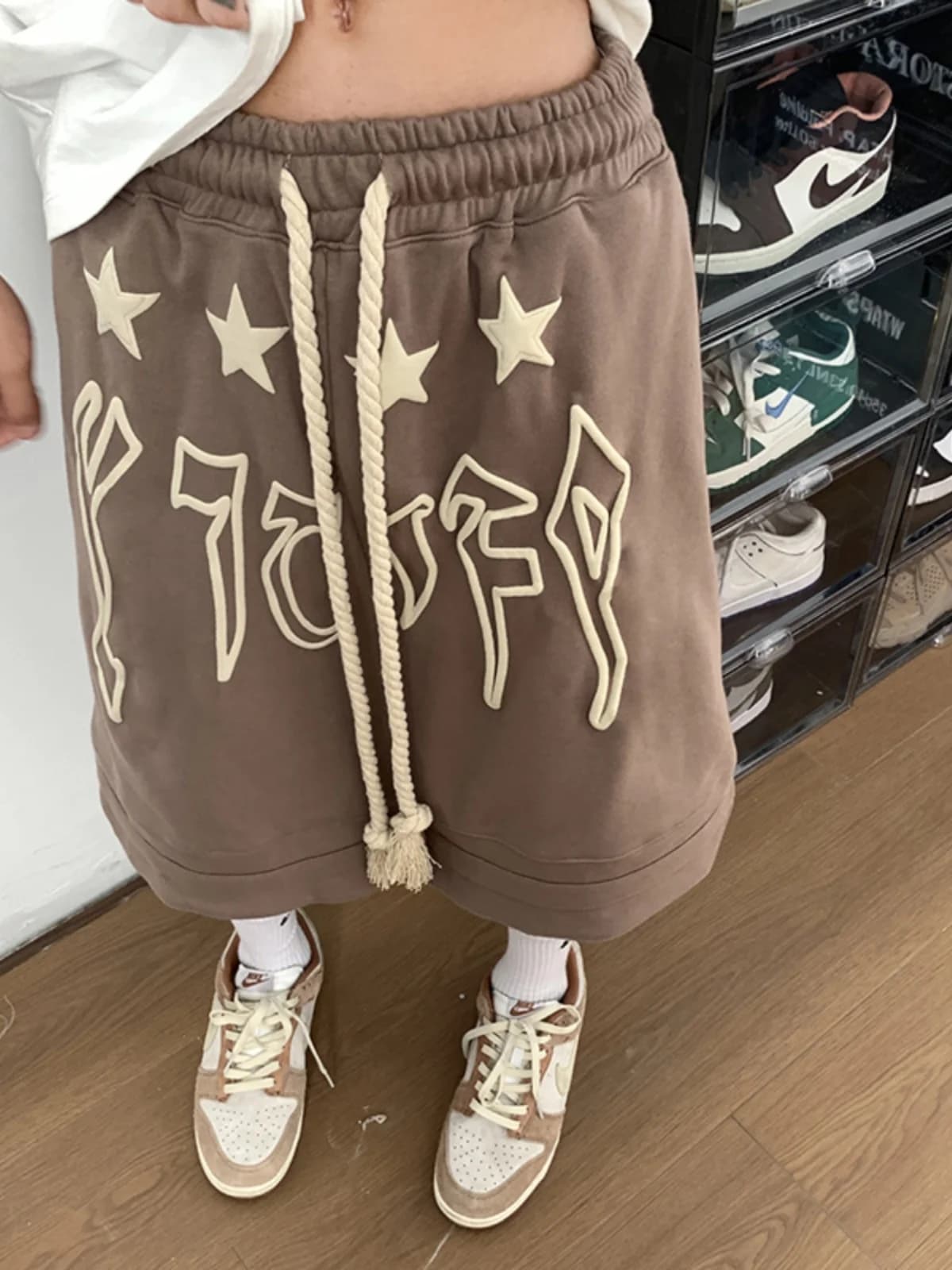 American Style Basketball Shorts Men's Summer Foam Print Five-Quarter Loose Casual Sports Pants Breathable Comfortable Fashio...
