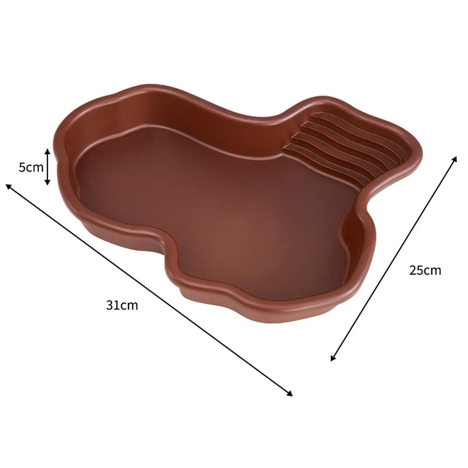 Reptile Bathing Dish Pool Decorative Turtle Water Bowl Reptile Food Dish for Semi Aquatic Tortoises Pet Supplies Gecko Rest