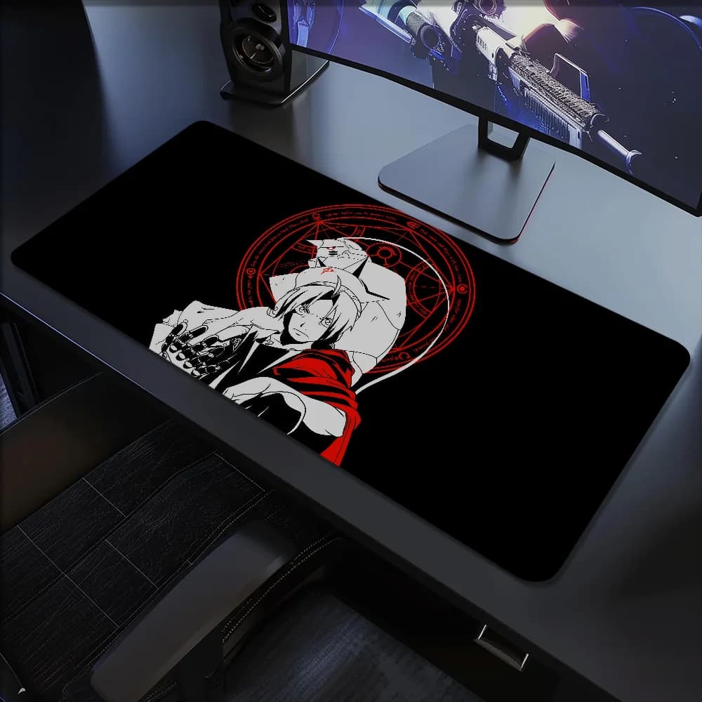 Tappetino per mouse Tappetino per mouse antiscivolo Lockedge Anime Office Student Fantasy Gaming Cuscino per alchimista di scrittura grande ispessito scuro