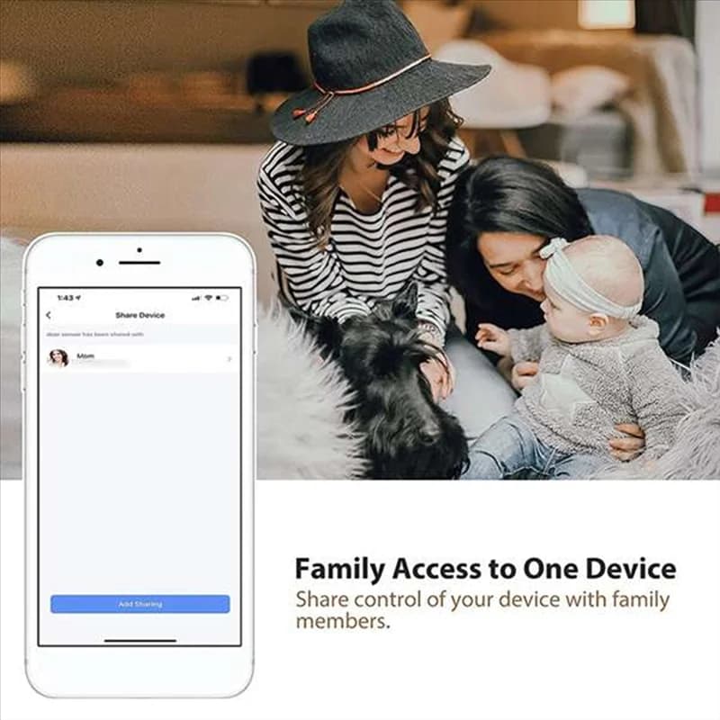 N93R Sensore porta intelligente Sensore finestra wireless Wifi Notifica messaggio in tempo reale compatibile con Alexa Google Assistant