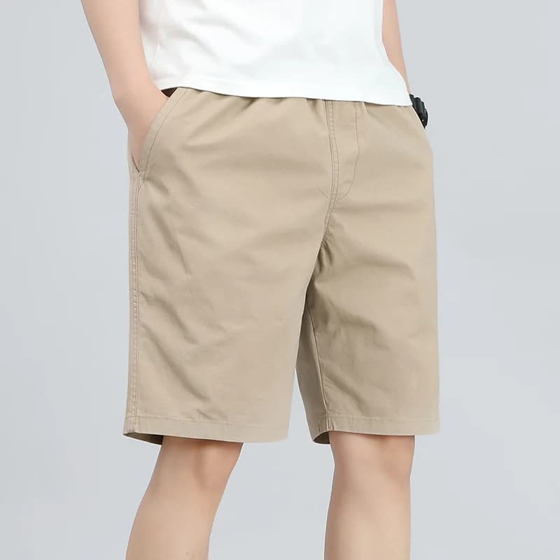 Pantaloncini da uomo in cotone leggero Pantaloncini casual estivi Pantaloncini da lavoro sportivi larghi da palestra Gamba larga