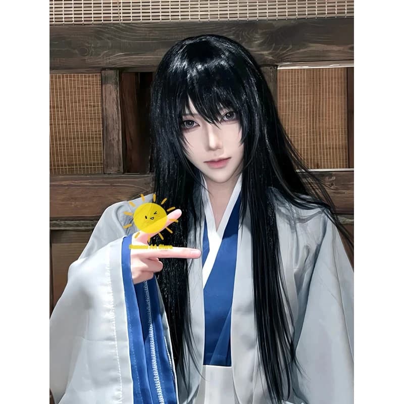 ♥Halloween Cosplay Costume Anime Kotarou Gintama Blue Kimono Belt Wig Katsura Samurai Suit Carnival AdNew 2026 Topspeed Cos