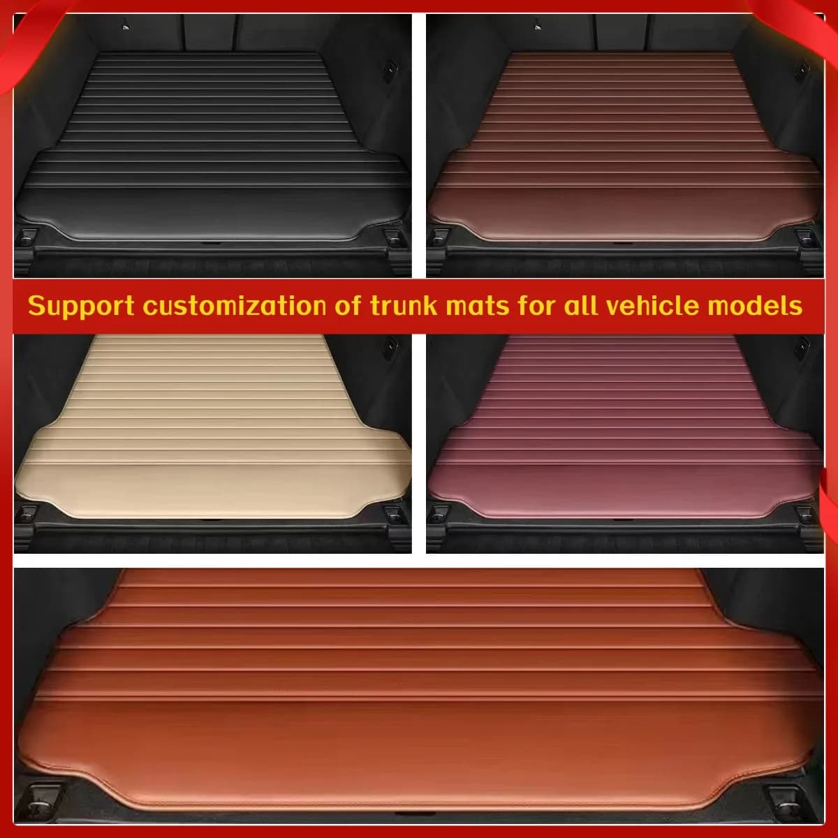 Tappetini per bagagliaio per auto personalizzati per tutti i veicoli Protezione specifica 5 opzioni di colore Accessori per bagagliaio impermeabili e antiscivolo