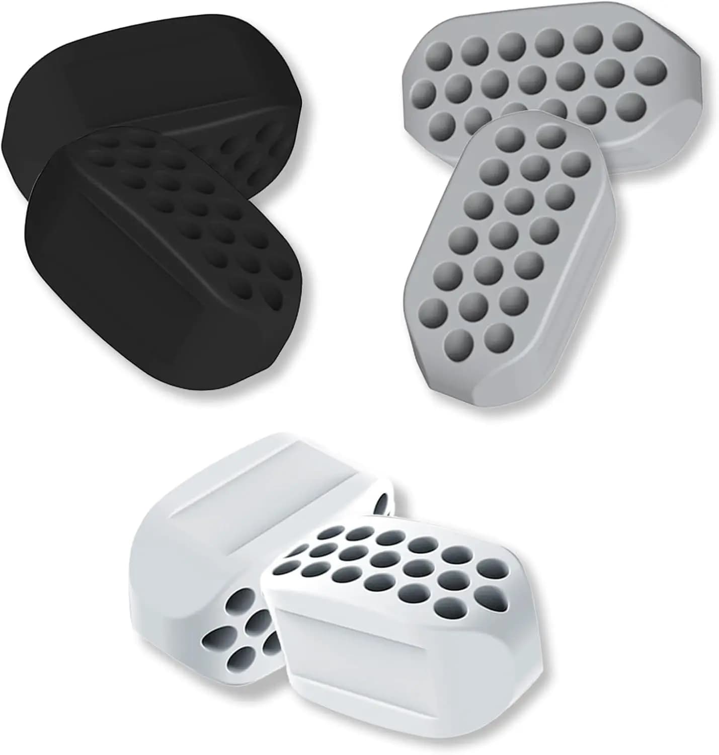 6 compresse di gomma per esercizi per mascelle in silicone senza BPA, 3 livelli di resistenza, trainer per mascelle e modellatore per esercizi per mascelle per uomo e donna