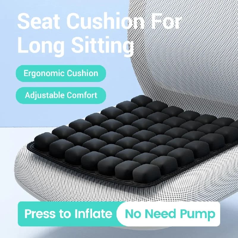Cuscino ergonomico 3D per sedia da ufficio, cuscino per sedile auto, cuscino gonfiabile regolabile, 1 pezzo