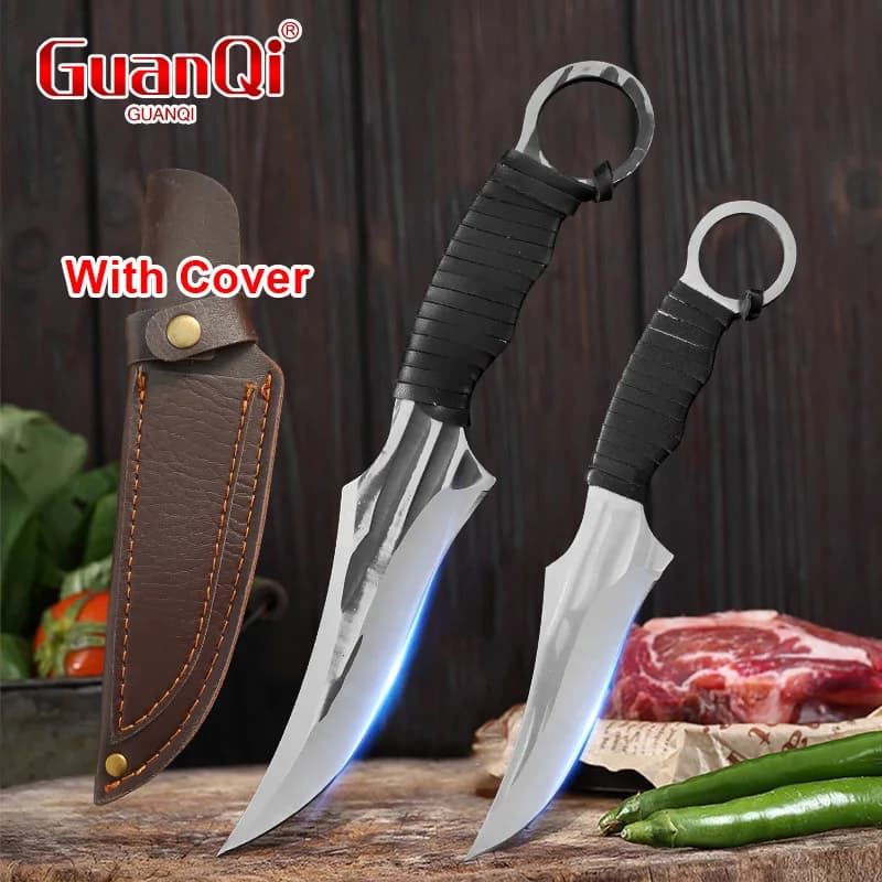 High Carbon Stainless Steel Butcher Machining Knife Boning Knife Cutting knife for meat Barbecue knife Fruit peeling Kitchen accessories