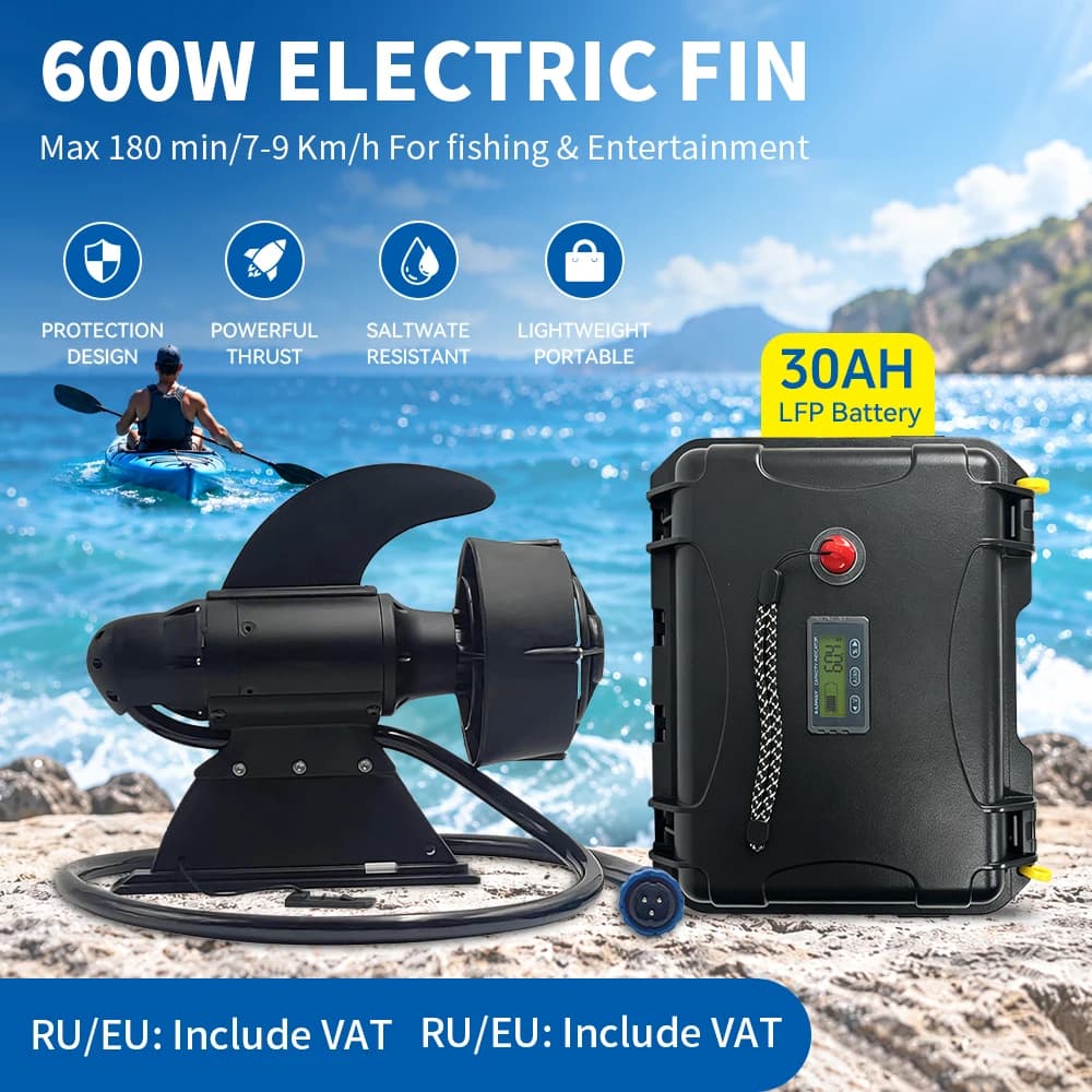 KEDEAN Pinne per Pesce Elettriche per Tabla Paddle Surf Stand Up Paddle Board Motore Subacqueo di Propulsione con Batteria Elica per Kayak
