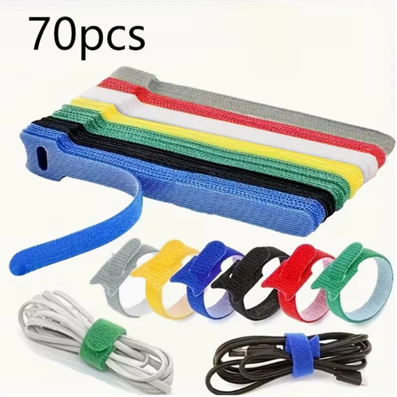 Fascette per cavi in velcro colorate Organizzazione dei cavi domestici Fascette per giardinaggio Gestione dei cavi Cinghie di fissaggio colorate per l'elettronica