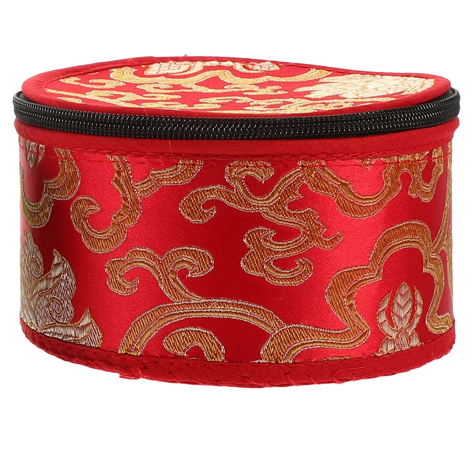 1Pcs Buddhist Singing Bowl Storage Bag Hand Embroidered Lucky Smooth Surface Luxury Finish Singing Bowl Carry Case