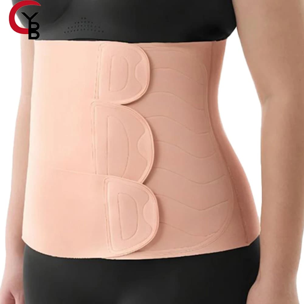 YANBIGUO Postpartum Belly Band for C-Section Recovery & Vaginal Birth, Abdominal Binder with 3D Lifting & Ergonomic Back Support