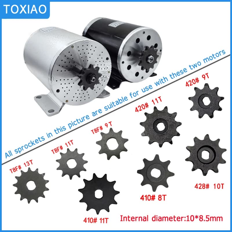 8T 9T 10T 11T 25H T8F 410 420 428 piccola ruota a catena bicicletta elettrica scooter gear adatto per MY1020 BM1109 ZY1020 motore