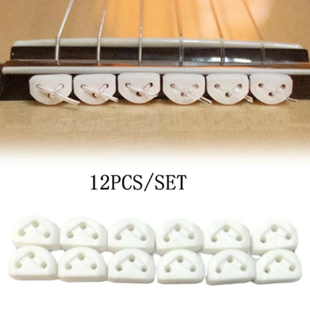 12 fermacorde per chitarra e ukulele compatibili con chitarre classiche per migliorare la ritenzione delle corde e il volume del suono