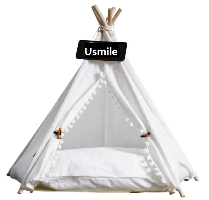 Tende e Cucce di Lusso in Tela per Animali Domestici con Morbido Cuscino Lavabile, Letto Teepee per Cani e Gatti