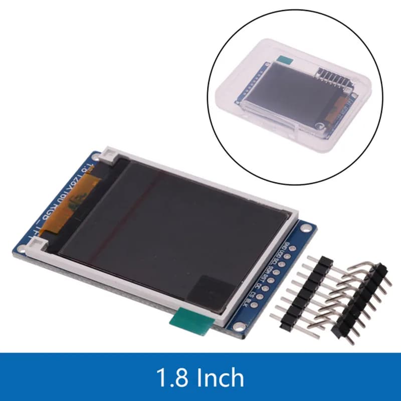 Modulo display LCD TFT da 1,8 pollici con piastra base PCB Porta seriale SPI richiede solo 4 IO 1 pz