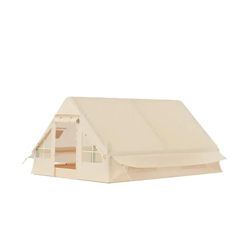Tenda da Campeggio Gonfiabile Airo 13x10 FT 4 Stagioni Impermeabile Antivento Glamping con Foro per Stufa Finestre a Rete Pompa Oxford Montaggio Rapido