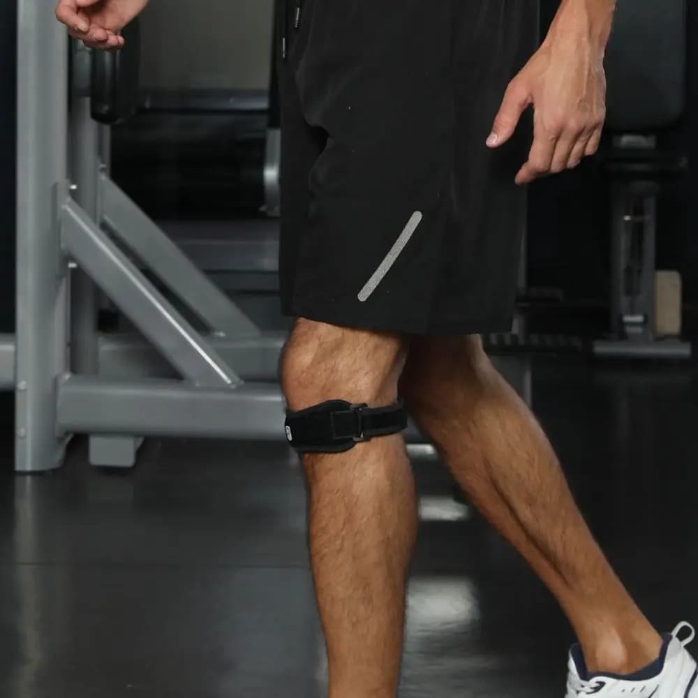 1 Paio di Fasce Regolabili per la Rotula, Protezioni per Ginocchia Sportive in EVA Ammortizzanti, Fascia Compressiva per Ginocchio, Supporto per Fitness