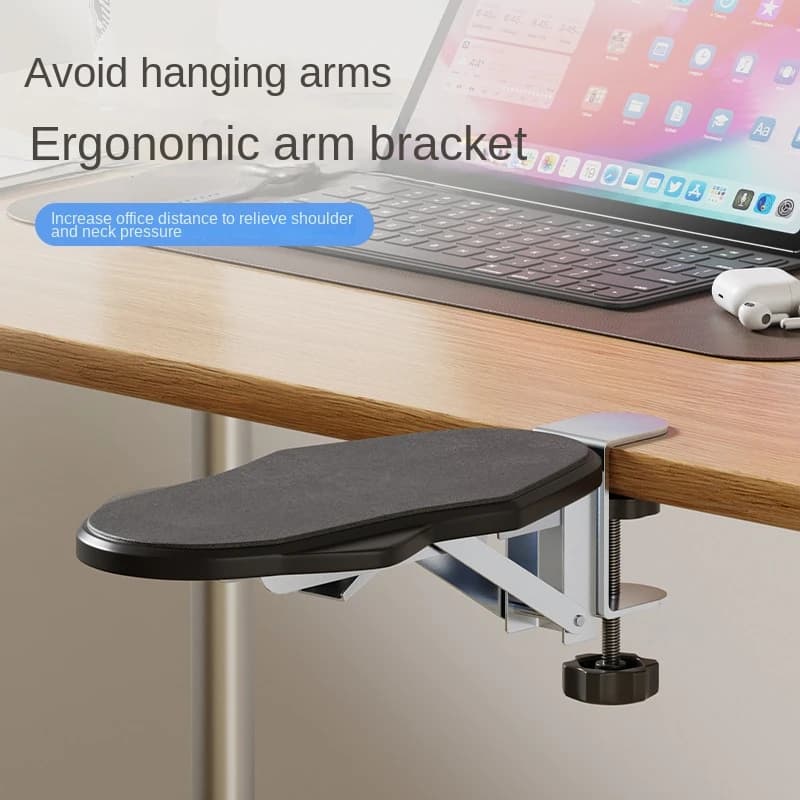 Supporto per poggiapolsi pieghevole e ergonomico per scrivania del computer, supporto per poggiapolsi per tastiera, supporto per tappetino per mouse rotante