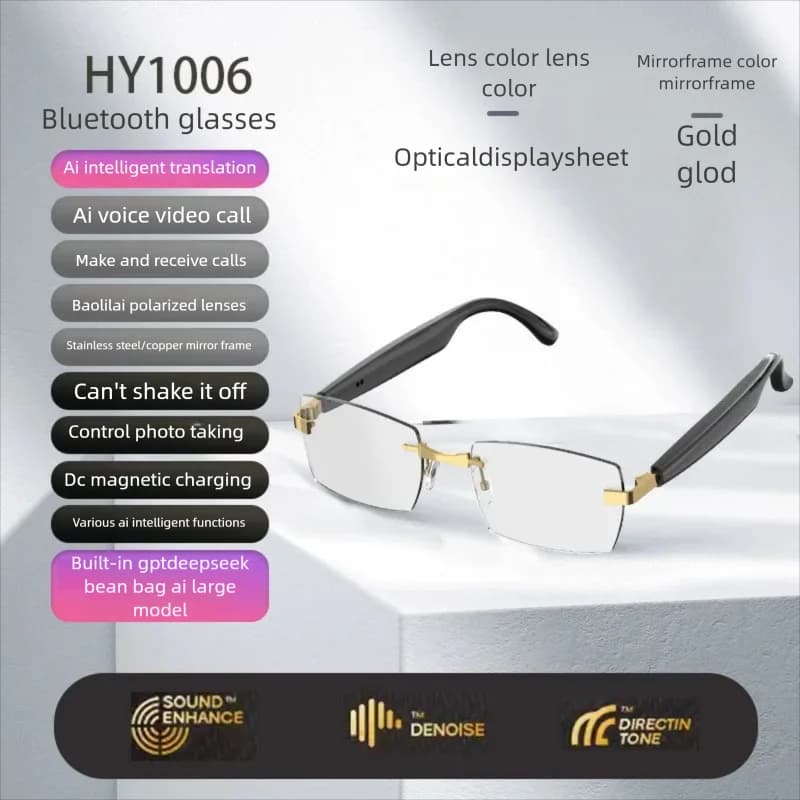 Bluetooth smart AI glasses can listen to music, make calls, sunglasses, wireless headphones, high-end sound quality