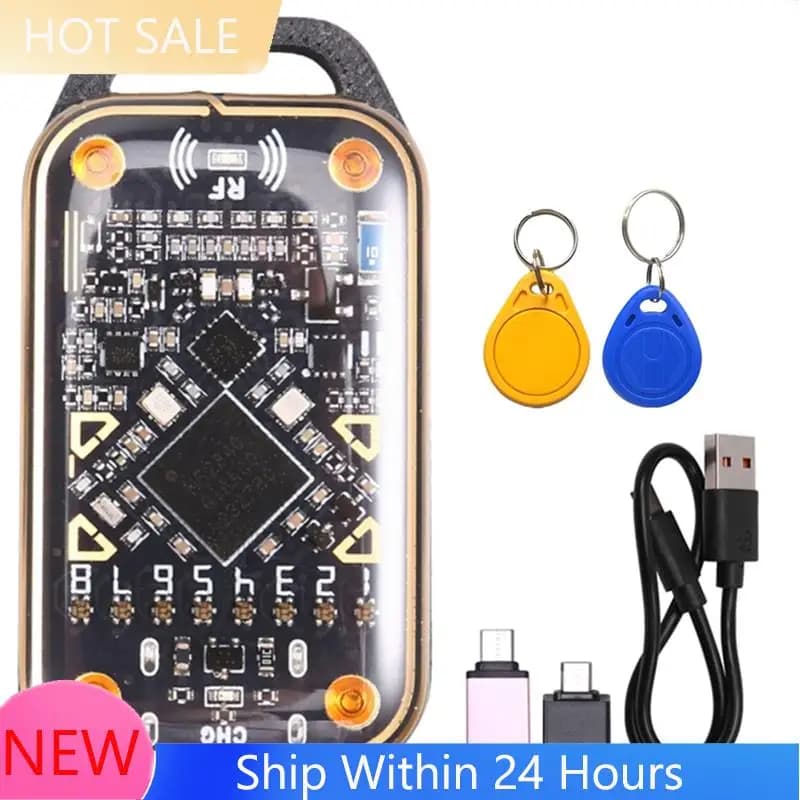 【DISPONIBILE】Emulatore di Smart Card Chameleon Ultra + Lettore di Chip RFID T5577/UID con Portachiavi, Duplicatore di Carte NFC 125K 13.56M Aggiornato