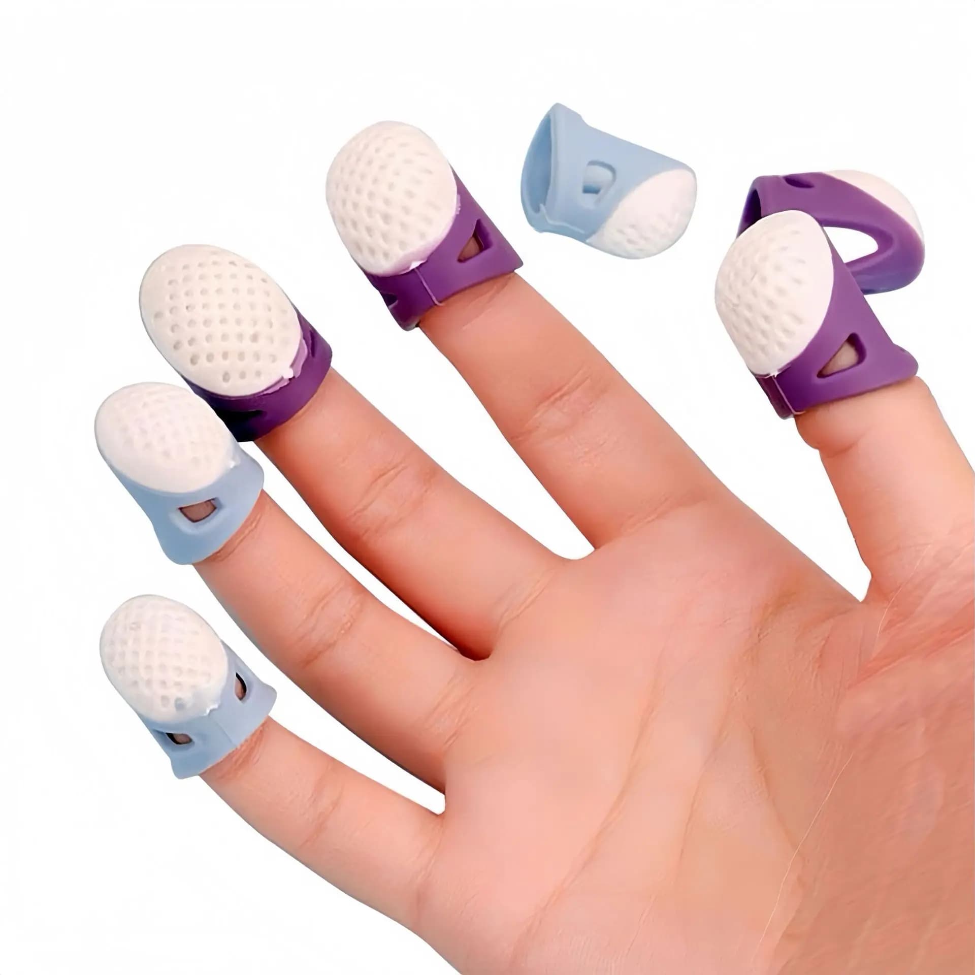 Ditali in silicone antiscivolo, protezioni per le dita per cucito, punto croce, fai da te, artigianato, accessori per cucito a mano domestico